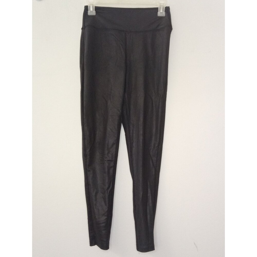Thread & Supply Black Metallic Sheen Leggings Size Small
